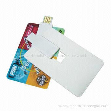 Card USB Flash Disk with 1 to 64GB Capacity, Plug-and-play, OEM or ODM Orders are Welcome